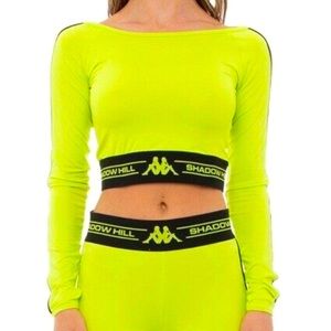 Kappa x shadow hill Serem crop top (neon lime)
